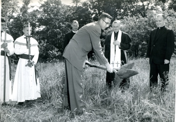 Cardinal Dougherty groundbreaking 28th of June 1955